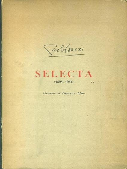   Selecta 1898-1954 - Paolo Buzzi - copertina