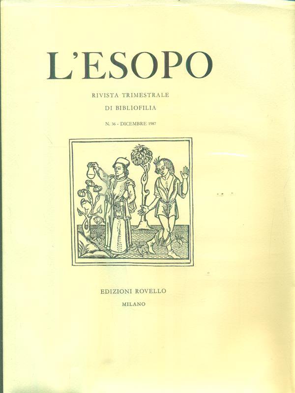 L' Esopo. Rivista trimestrale. Annata completa 1987