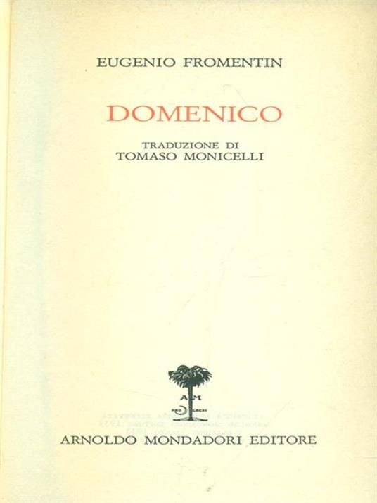 Domenico - Eugéne Fromentin - copertina