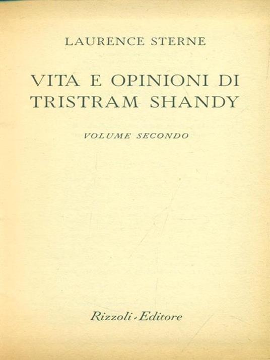 Tristram shandy Volume secondo - Laurence Sterne - copertina
