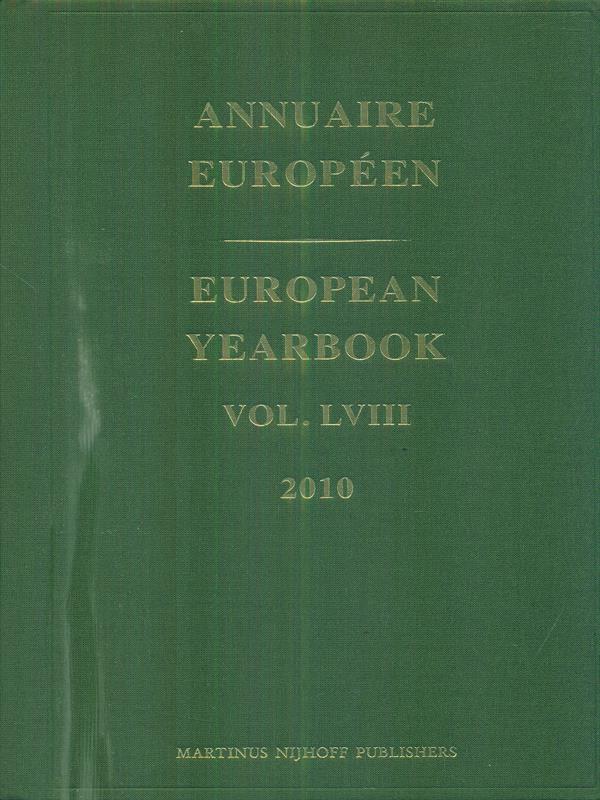 Annuaire Europeen. European Yearbook Vol LVIII / 2010