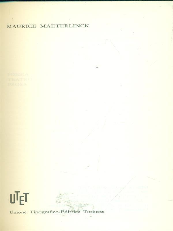 Maeterlinck Premio Nobel 1911