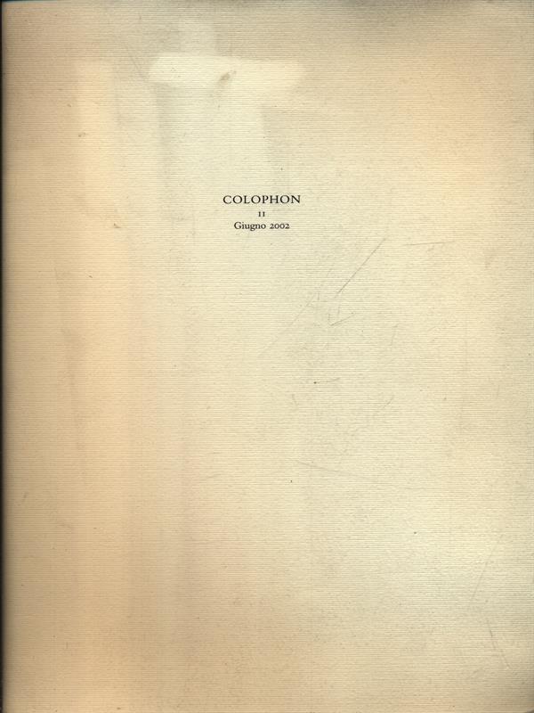 Colophon 11/giugno 2002