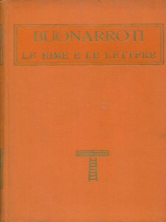 Le  rime e le lettere - Michelangelo Buonarroti - copertina