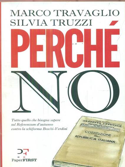 Perchè No - Marco Travaglio - copertina