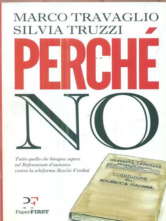 Perchè No - Marco Travaglio - copertina