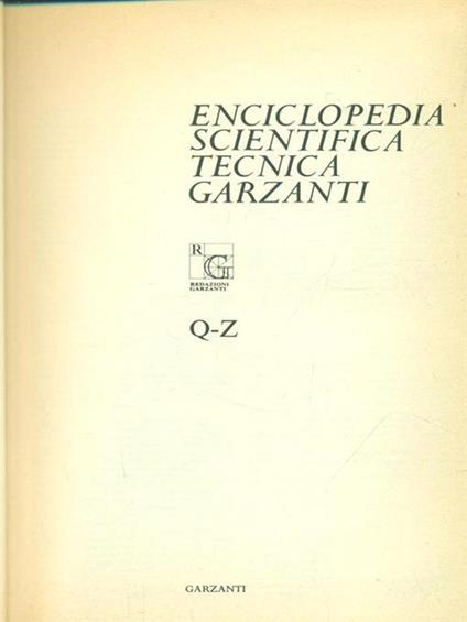 Enciclopedia scientifica tecnica QZ - copertina