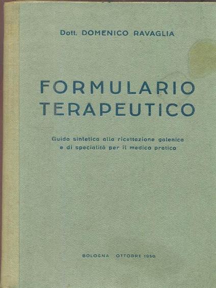 Formulario terapeutico - Domenico Ravaglia - copertina