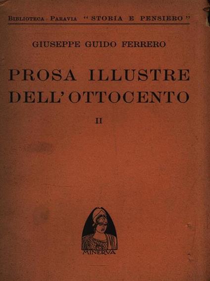 Prosa illustre dell'Ottocento II Leopardi-Carducci - Giuseppe Guido Ferrero - copertina