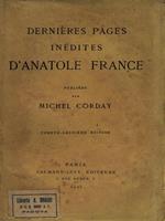 Dernières pages inedites d'Anatole France
