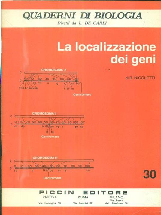 La localizzazione dei geni - B. Nicoletti - copertina