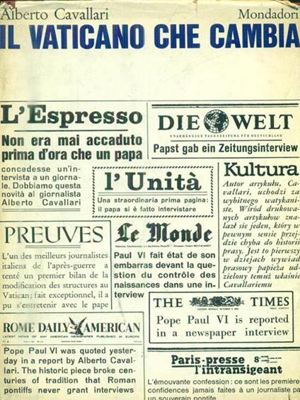 Il Vaticano che cambia - Alberto Cavallari - copertina