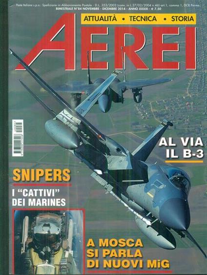 Aerei. n. 84/novembre-dicembre 2014 - copertina
