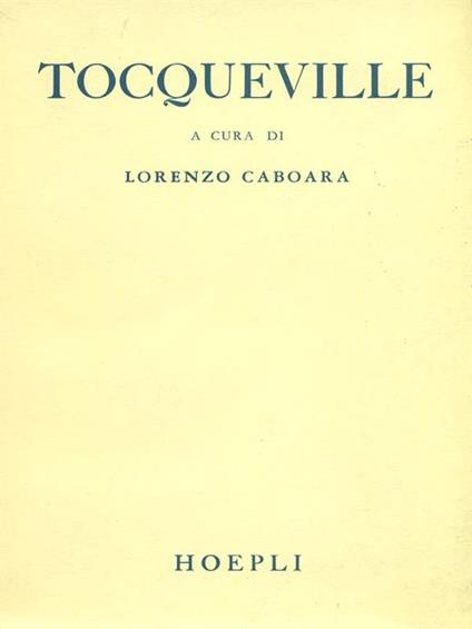 Tocqueville - Lorenzo Caboara - copertina