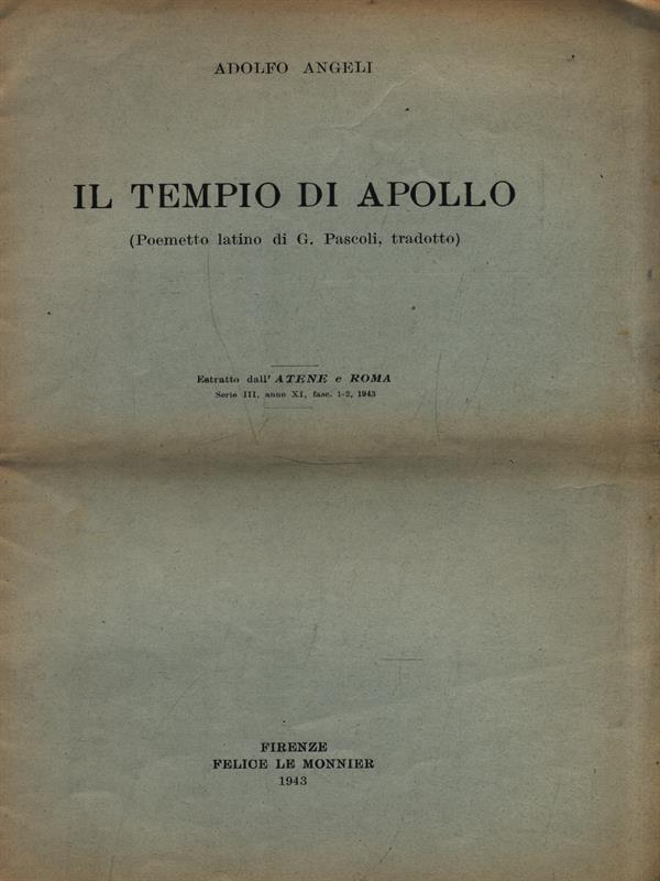 Estratto: Il tempio di Apollo