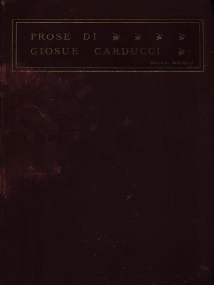 Prose - Carducci Giosuè - copertina