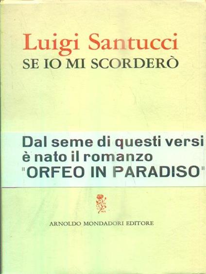 Se io mi scorderò - Luigi Santucci - copertina