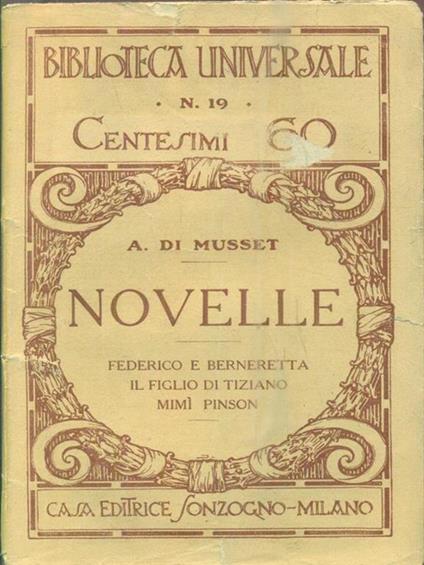 Novelle - A. Di Musset - copertina