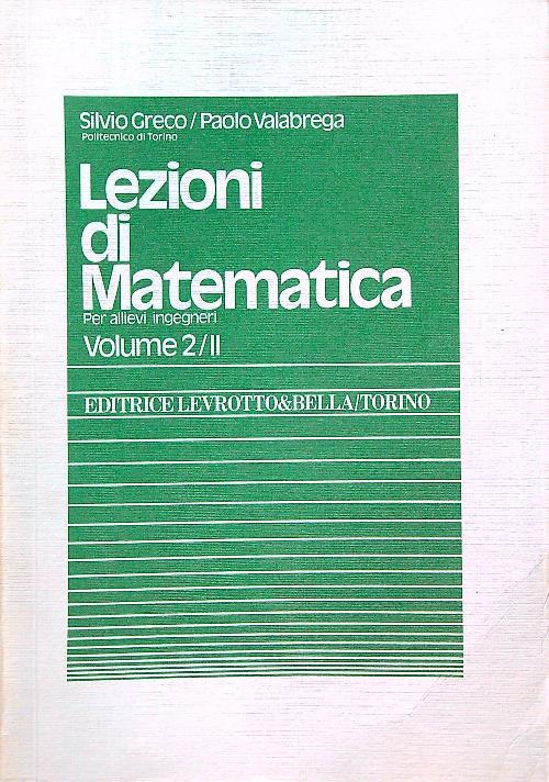 Lezioni di matematica II parte II