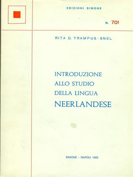 Introduzione allo studio della lingua Neerlandese - Rita D. Trampus-Snel - copertina