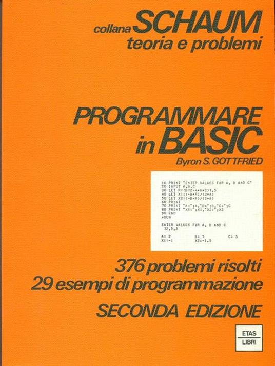 Programmare in basic - Byron S. Gottfried - copertina