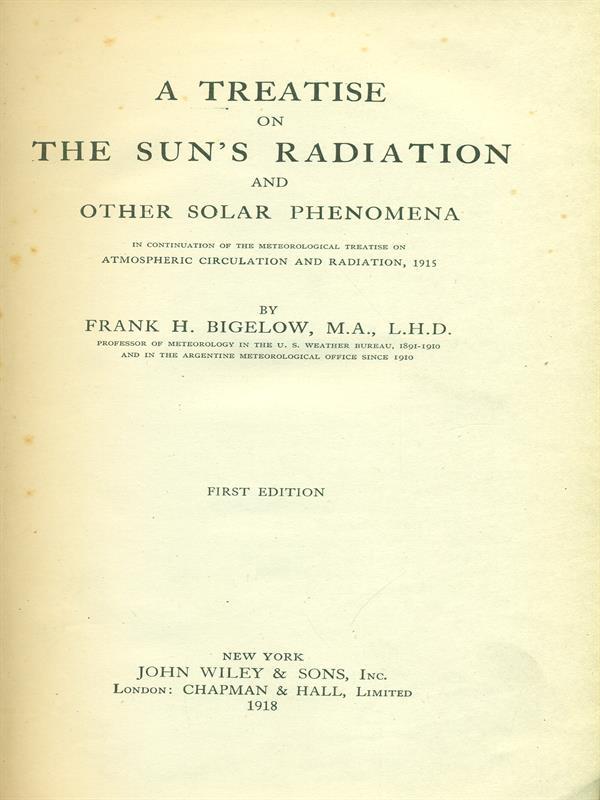 A treatise on the sun's radiaton