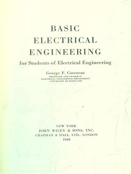 Basic Electrical Engineering - George Corcoran - copertina