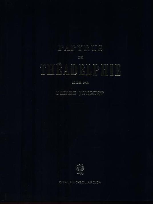 Papyrus de Théadelphie - Pierre Jouguet - copertina