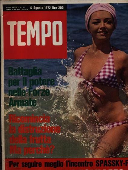 Tempo n. 31/6 agosto 1972 - copertina
