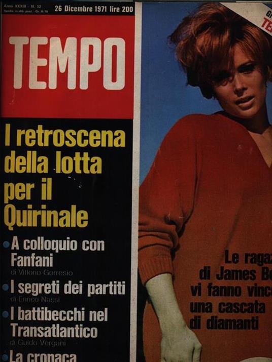 Tempo n. 52/26 dicembre 1971 -   - copertina