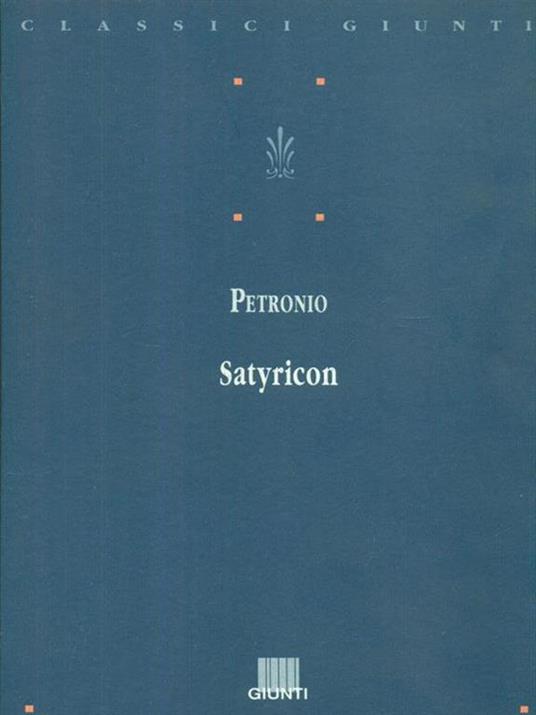 Satyricon - Arbitro Petronio - copertina