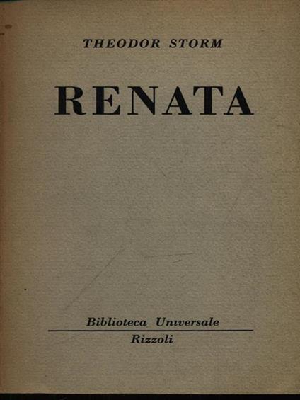 Renata - Theodor Storm - copertina