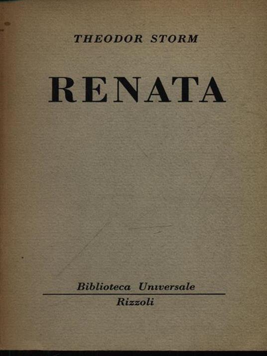 Renata - Theodor Storm - copertina