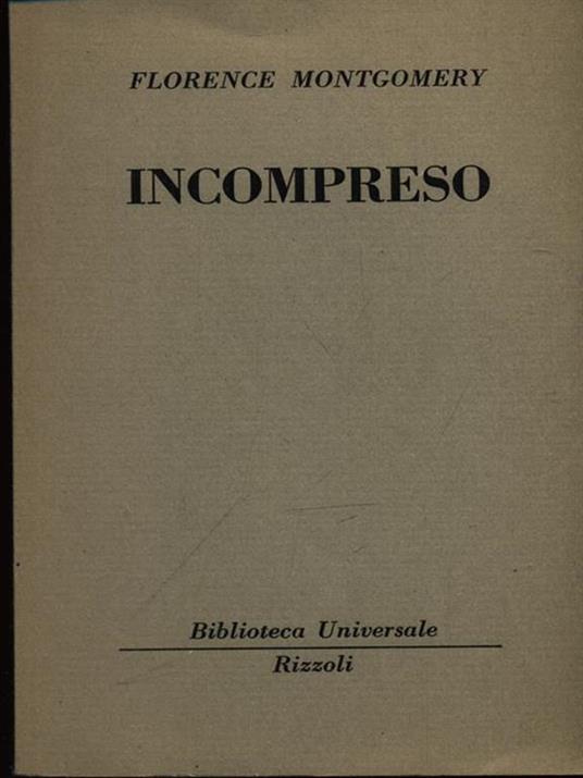 Incompreso - Florence Montgomery - copertina