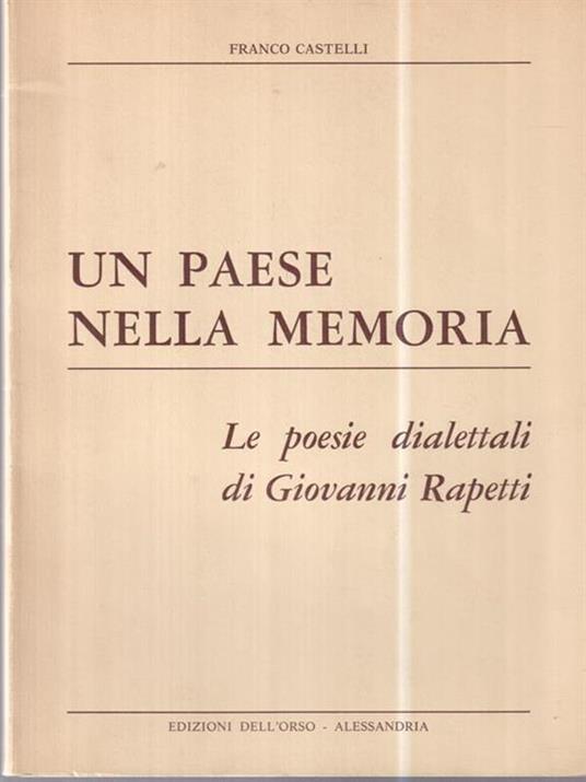 Un paese nella memoria - Fiorenzo Castelli - copertina