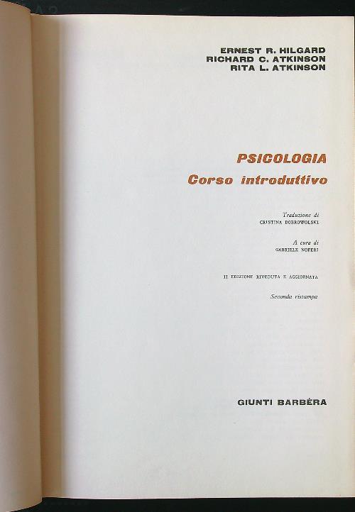 Psicologia. Corso introduttivo