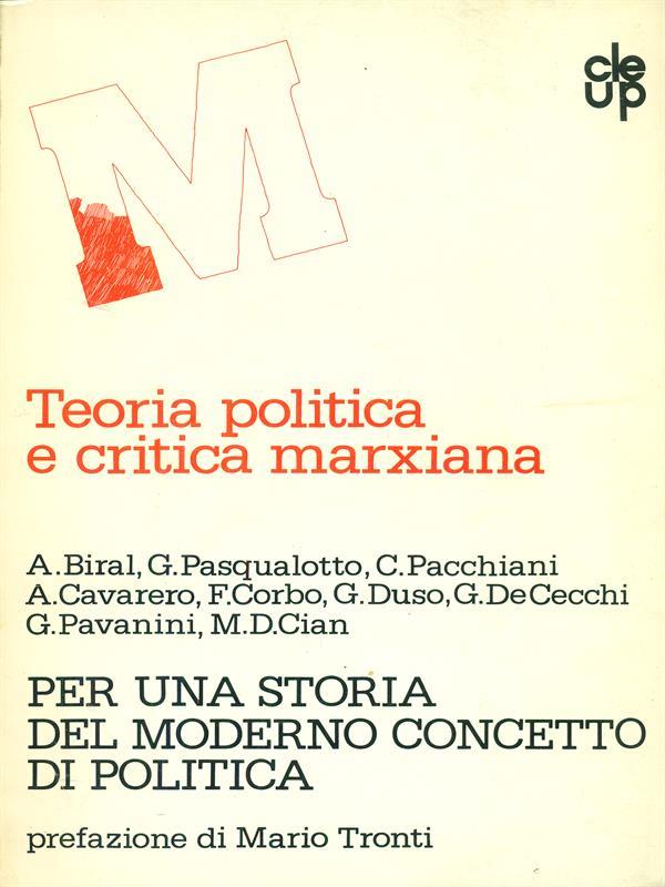 Per una storia del moderno concetto di politica