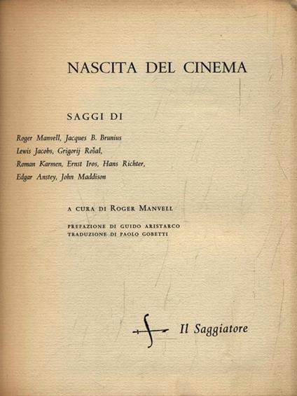 Nascita del cinema -   - copertina