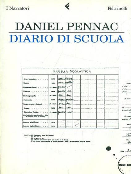 Diario di scuola - Daniel Pennac - copertina