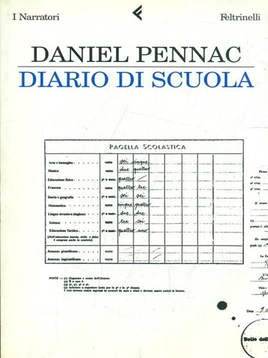 Diario di scuola - Daniel Pennac - copertina