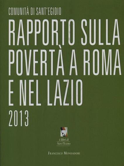 Rapporto sulla povertà a Roma e nel Lazio 2013 - copertina
