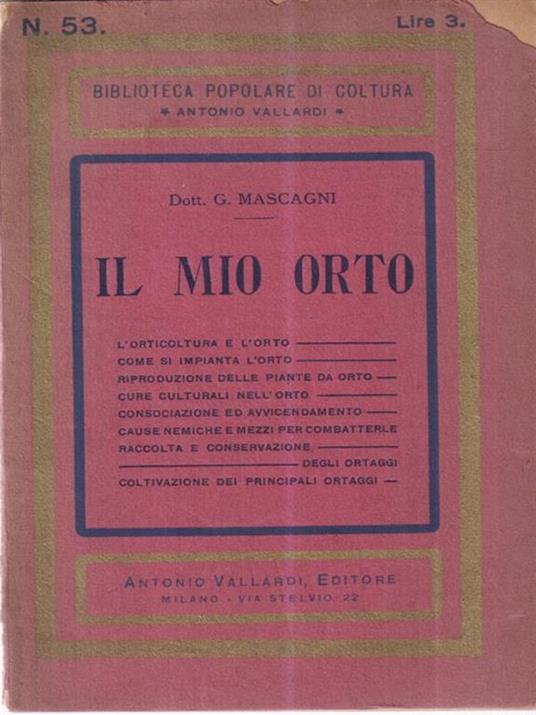 Il mio orto- n. 53 - Giulia Mascagni - copertina