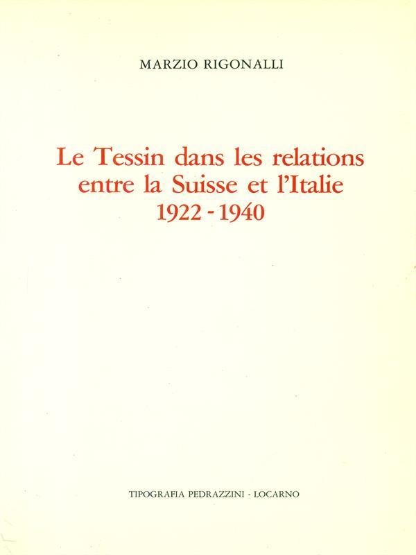 Le tessin dans les relations