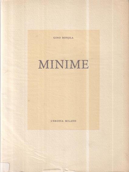 Minime - Gino Bonola - copertina