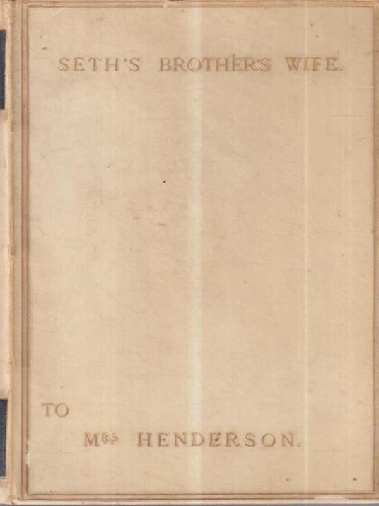 Seth's brother's wife - Harold Frederic - copertina