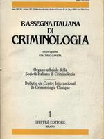 Rassegna italiana di criminologia - Volume VIII 1997 - Fascicolo 1