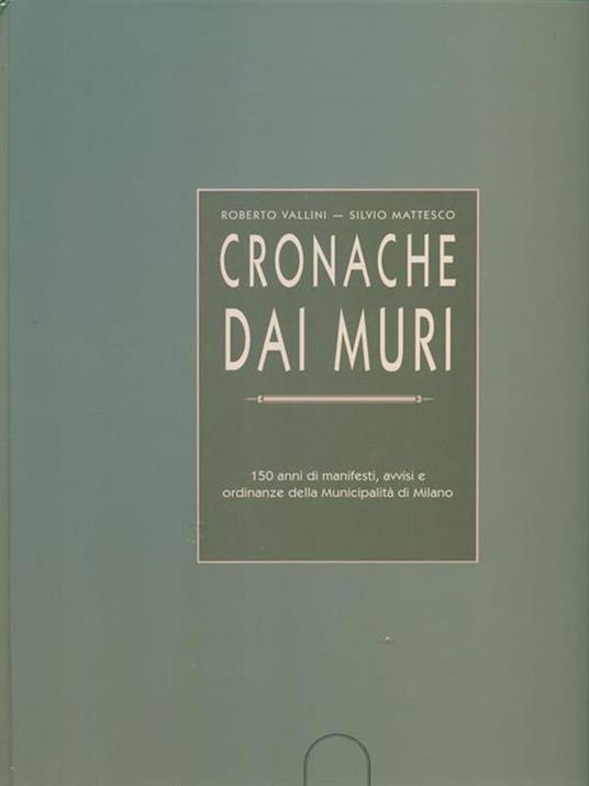 Cronache dai muri - Roberto Vallini - copertina