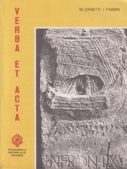 Verba e Acta - Zanetti - copertina