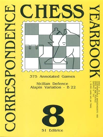 Correspondence chess yearbook 8 - copertina