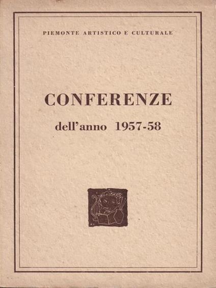 Conferenze dell'anno 1957-58 -   - copertina